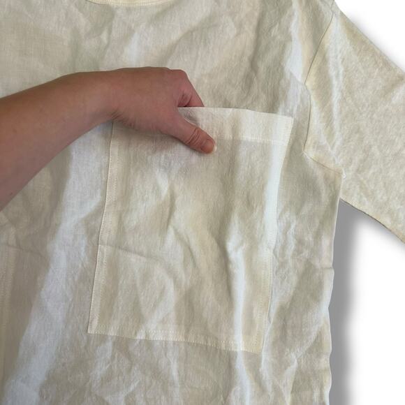 Joseph White Linen Oversized Pocket Tee S Quiet Luxury Minimalist Capsule‎ - Picture 6 of 10